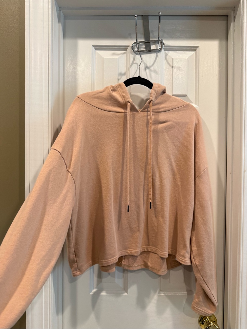 Fabletics Blush Cropped Drawstring Hoodie